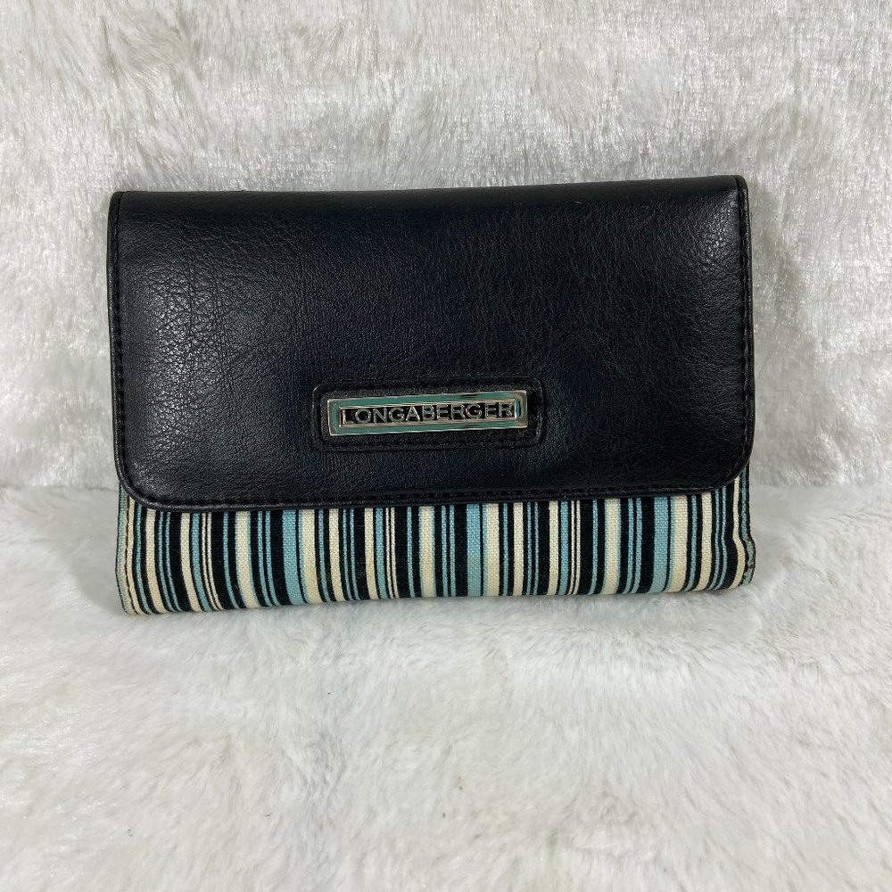 Longaberger striped wallet